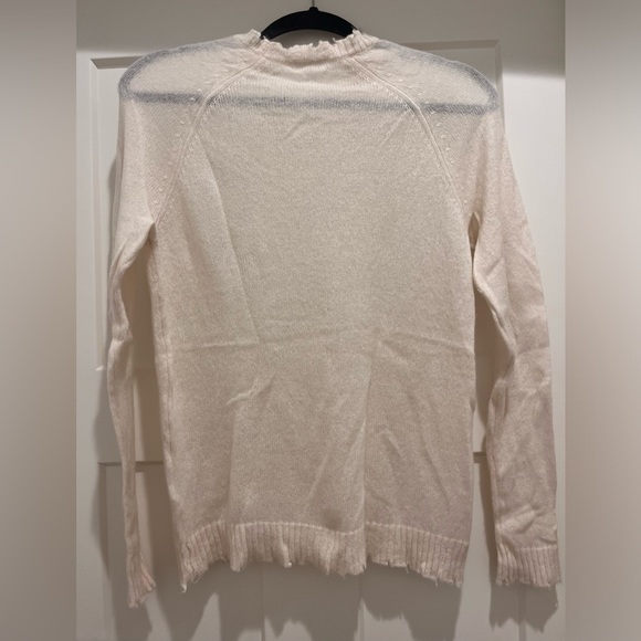 Minnie Rose cashmere frayed crewneck size Small - Picture 4 of 5